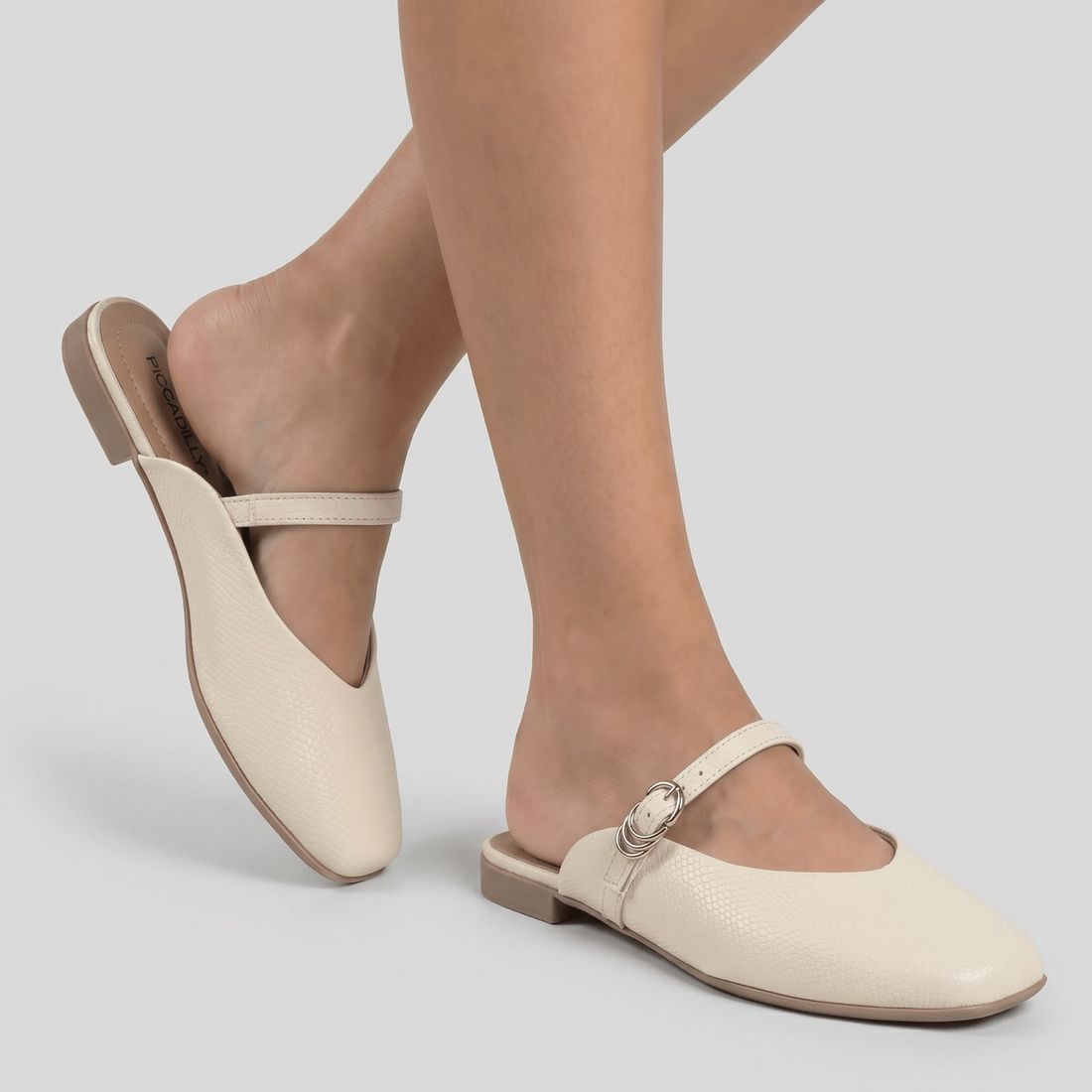 Mule Piccadilly Feminino Cor Off White Mule Piccadilly Feminino Cor Off White