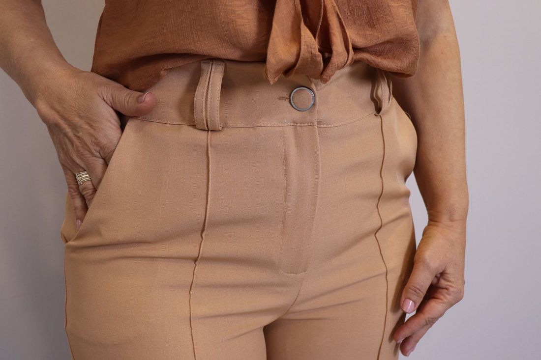 Calça Maxma Alfaiataria Feminino Cor Caqui Calça Maxma Alfaiataria Feminino Cor Caqui