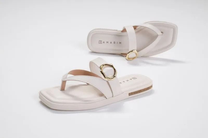 Rasteira Scotch Ramarim Feminino Cor Off White Rasteira Scotch Ramarim Feminino Cor Off White