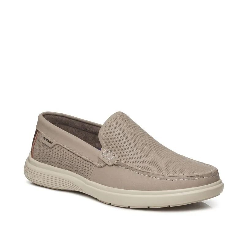 Mocassim Pegada Em Couro Masculino Cor Areia Mocassim Pegada Em Couro Masculino Cor Areia