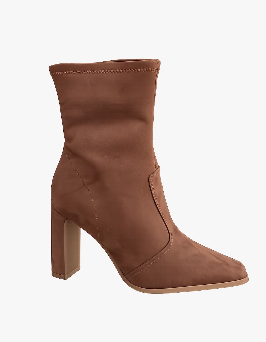 Bota Vizzano Salto Alto Bico Feminino Cor Marrom