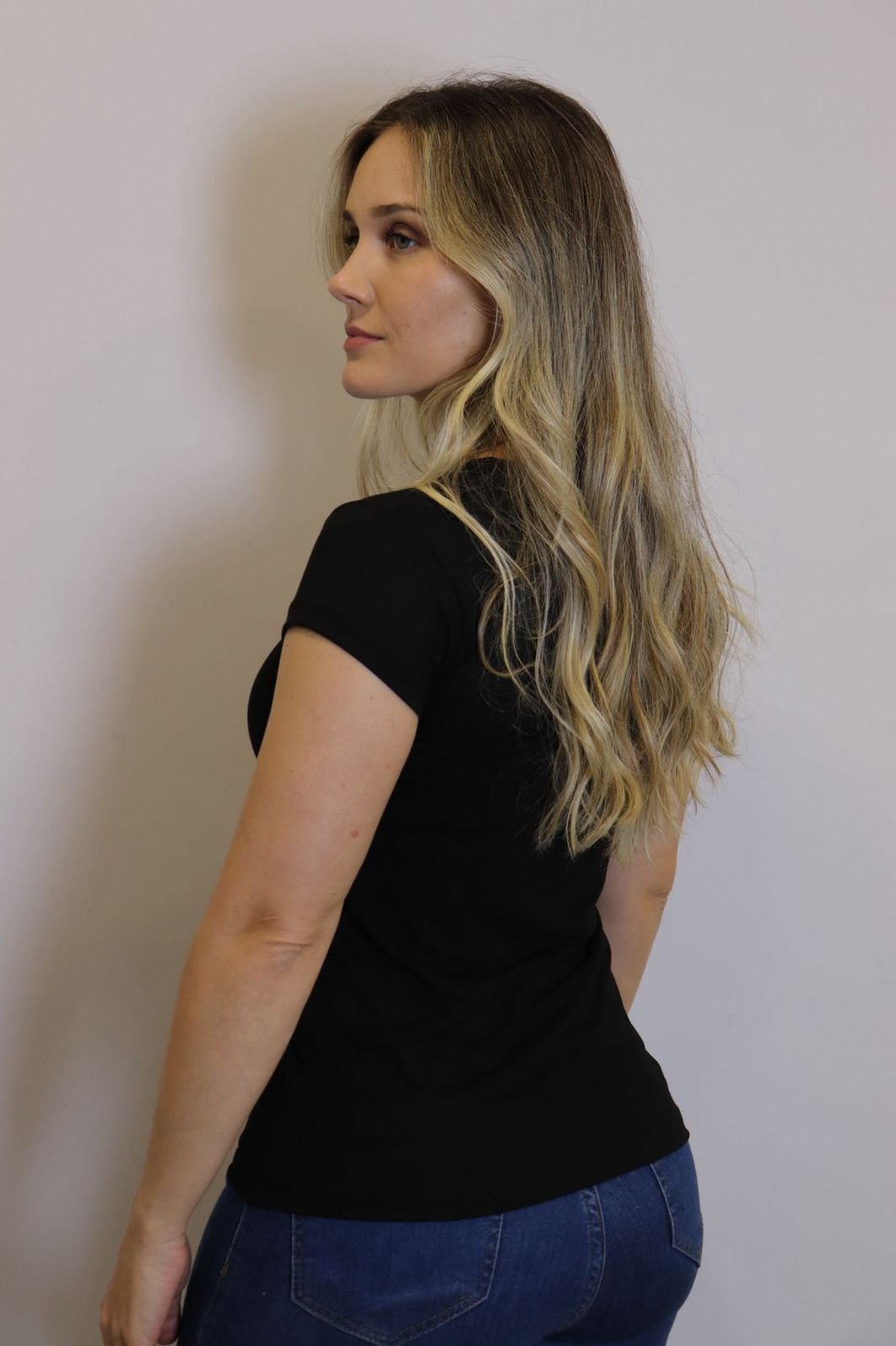 Blusa Lzt Baby Look Viscose Feminino Cor Preto Blusa Lzt Baby Look Viscose Feminino Cor Preto