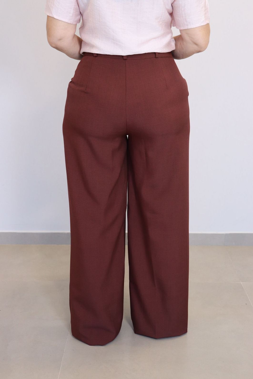 Calça Maxma Alfaiataria Feminino Cor Marrom