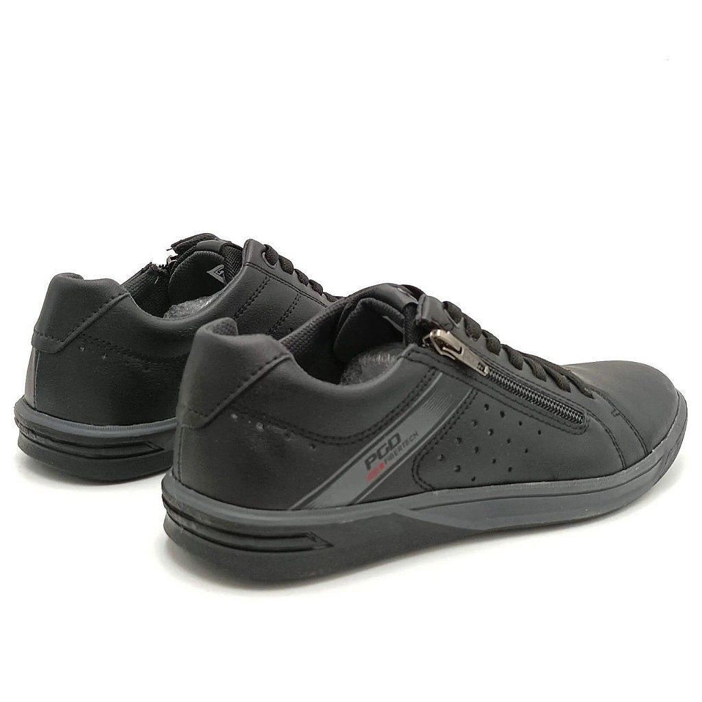 Sapatênis Pegada Em Microfibra Masculino Cor Preto Sapatênis Pegada Em Microfibra Masculino Cor Preto