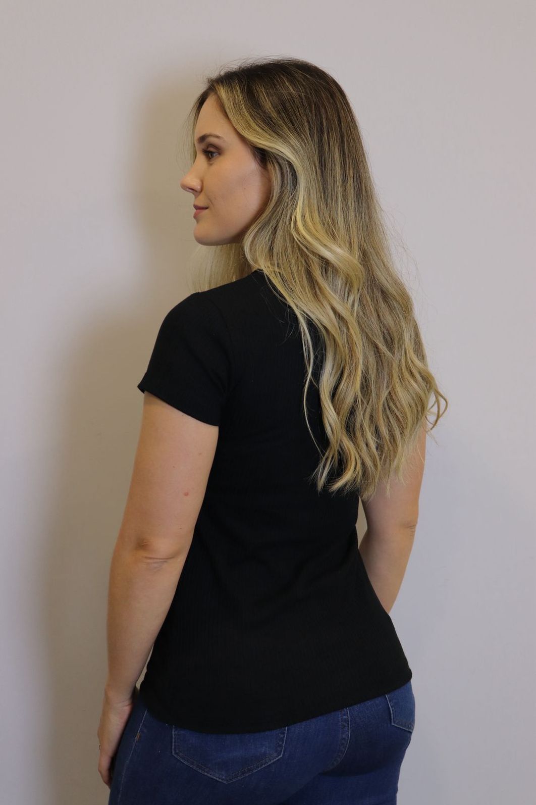 Blusa Ribana Lzt Gola Redonda Feminino Cor Preto Blusa Ribana Lzt Gola Redonda Feminino Cor Preto