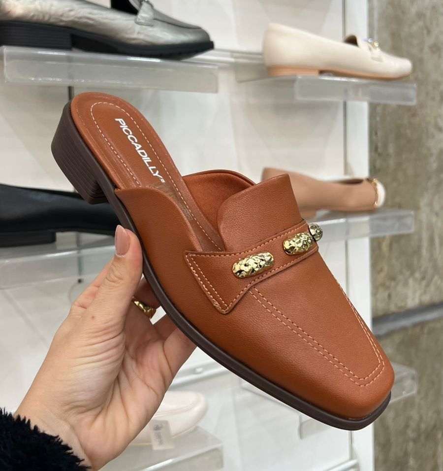 Mule Piccadilly Feminino Cor Ocre