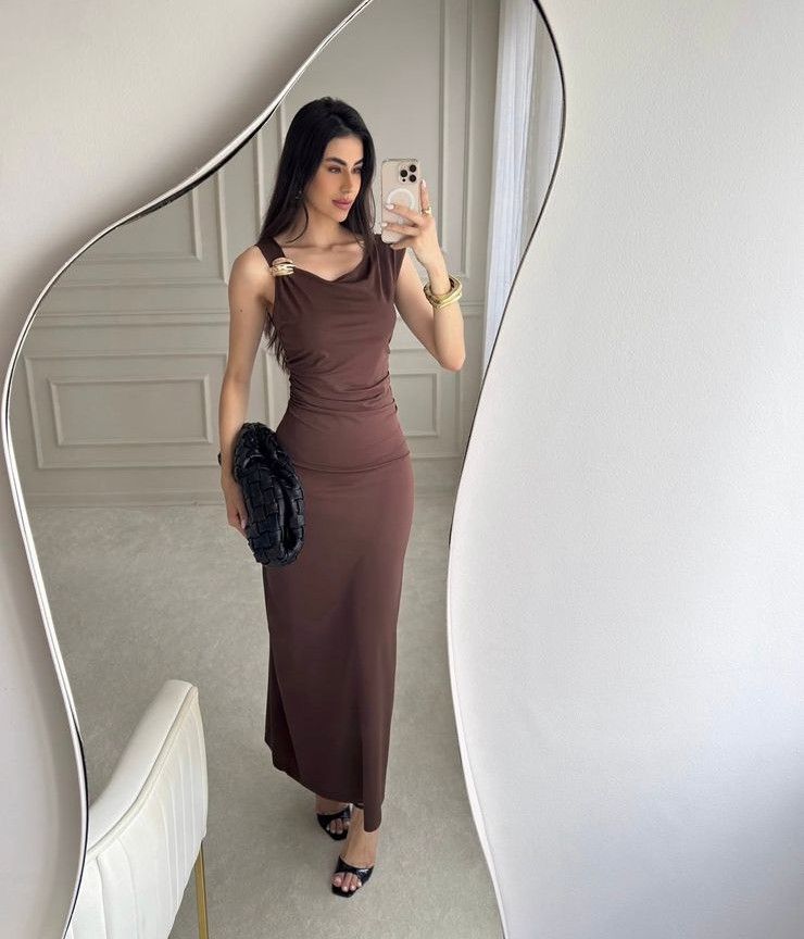 Vestido My Crush Feminino Cor Marrom