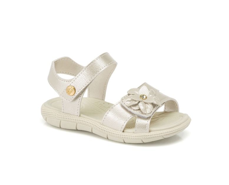 Sandália Papete Klin Tic Tac Infantil Feminino Cor Off White Perolizado Sandália Papete Klin Tic Tac Infantil Feminino Cor Off White Perolizado