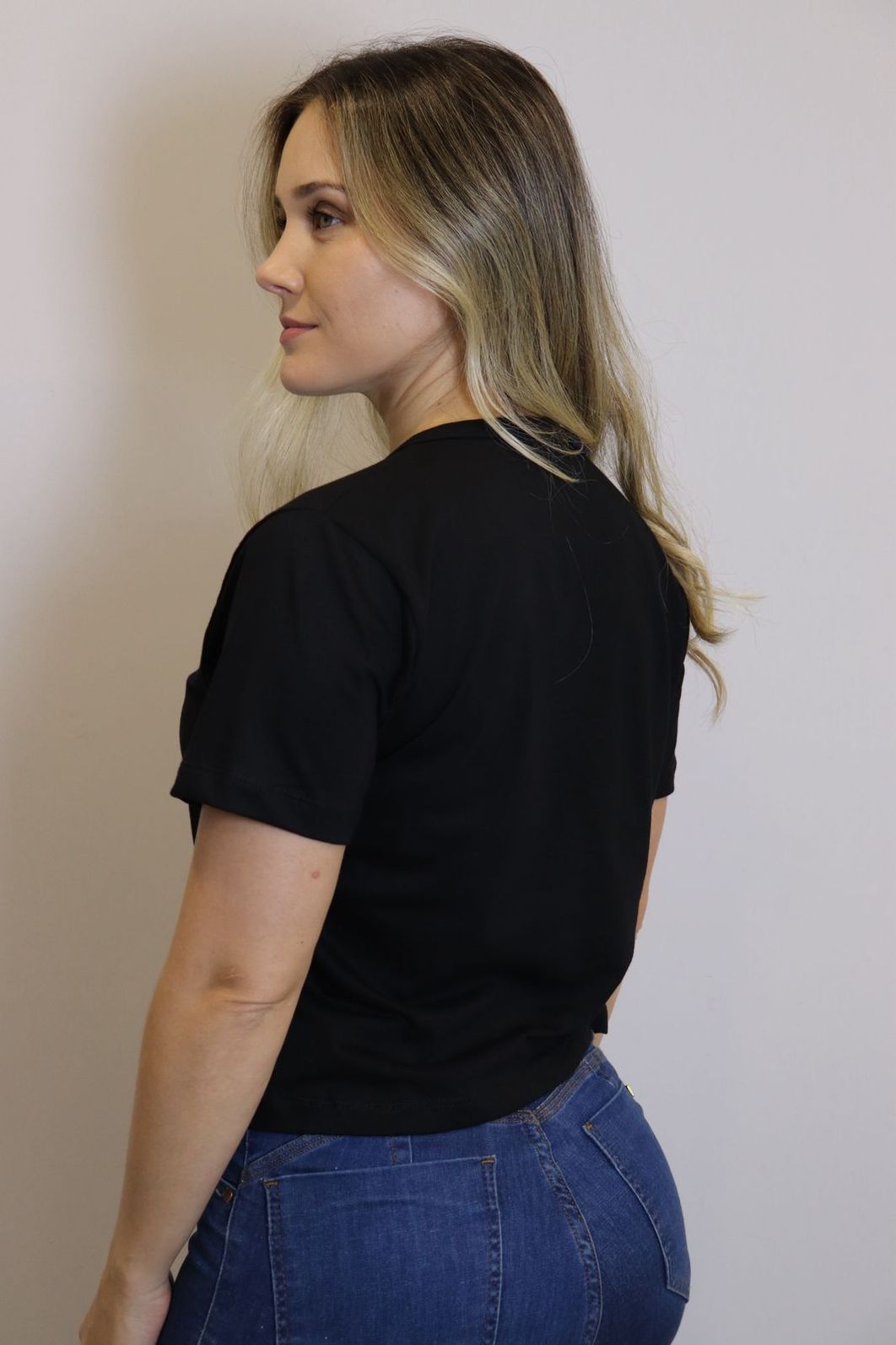 Blusa Cropped Lzt Algodão Feminino Cor Preto Blusa Cropped Lzt Algodão Feminino Cor Preto