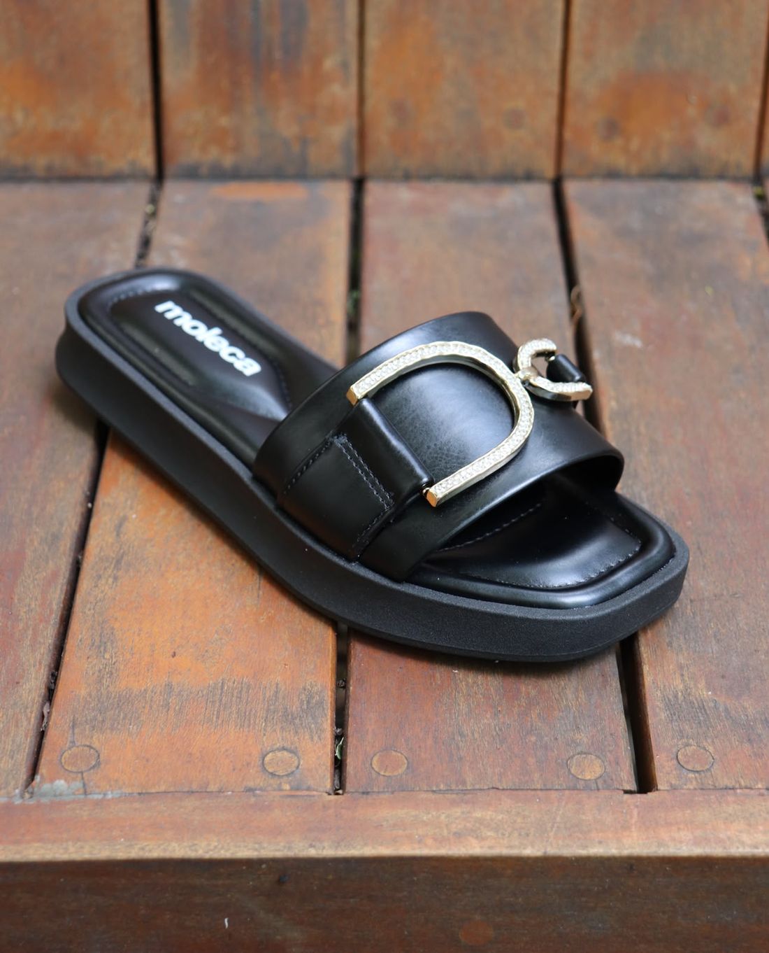 Tamanco Moleca Rasteira Feminino Cor Preto Tamanco Moleca Rasteira Feminino Cor Preto