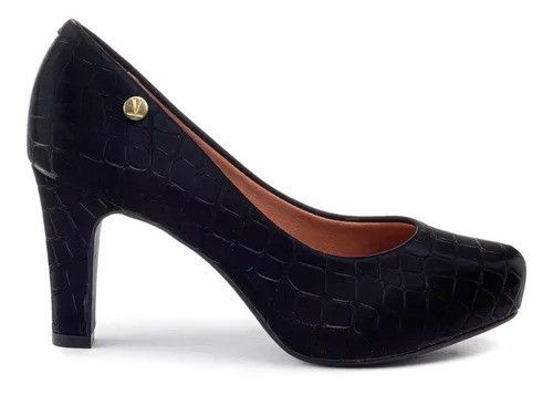 Scarpin Vizzano Meia Pata Salto Alto Feminino Cor Preto Scarpin Vizzano Meia Pata Salto Alto Feminino Cor Preto