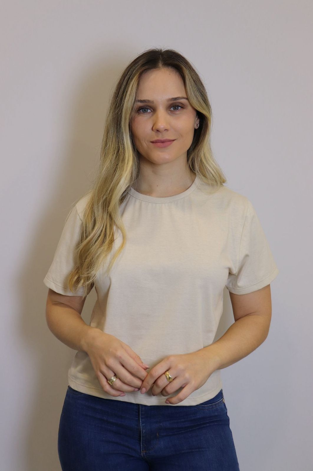 Blusa Cropped Lzt Algodão Feminino Cor Natural Blusa Cropped Lzt Algodão Feminino Cor Natural