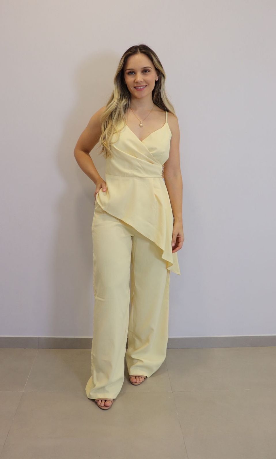 Conjunto Alfaiataria My Crush Feminino Cor Amarelo