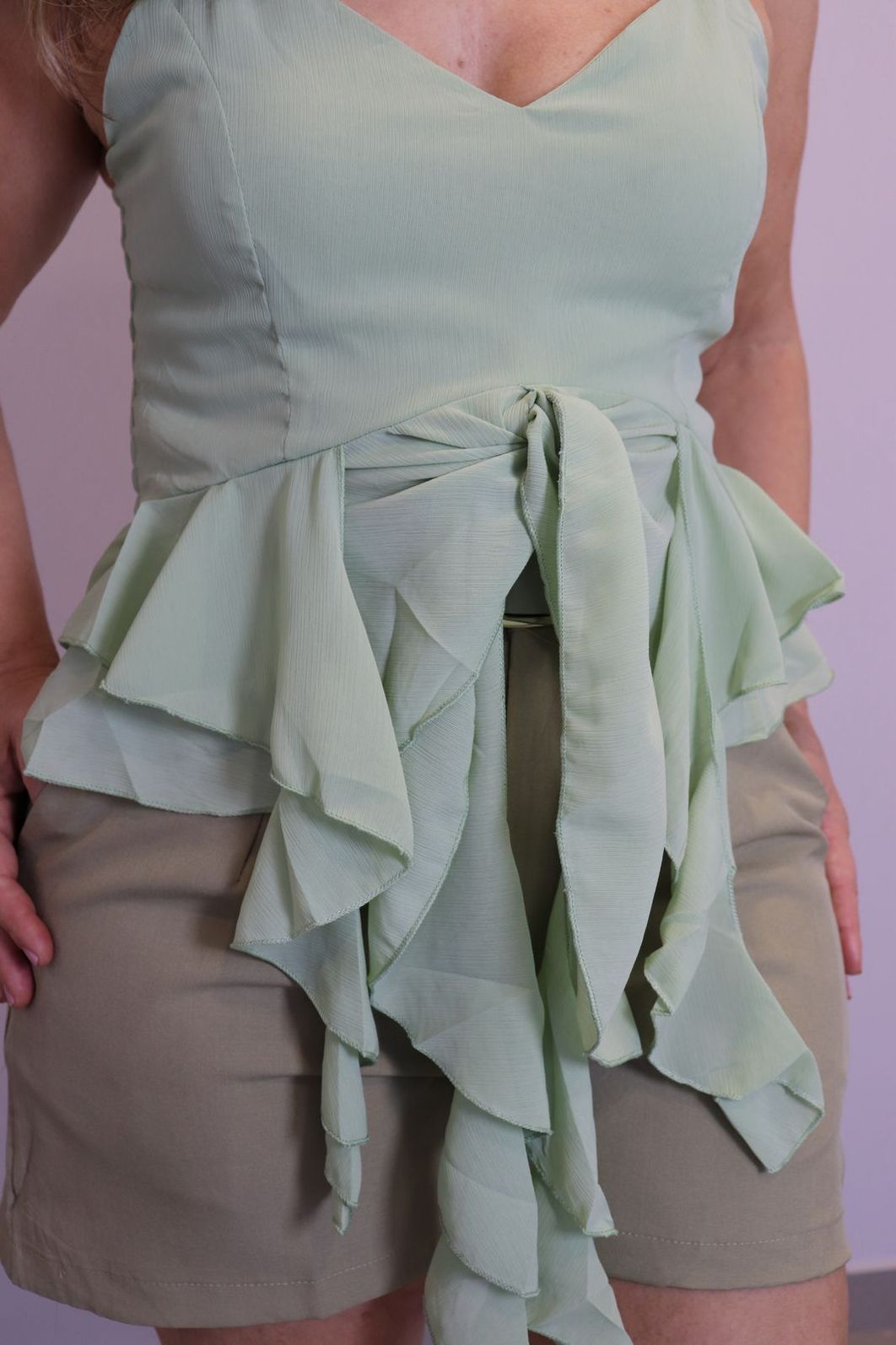 Blusa Maxma Babados Femino Cor Verde