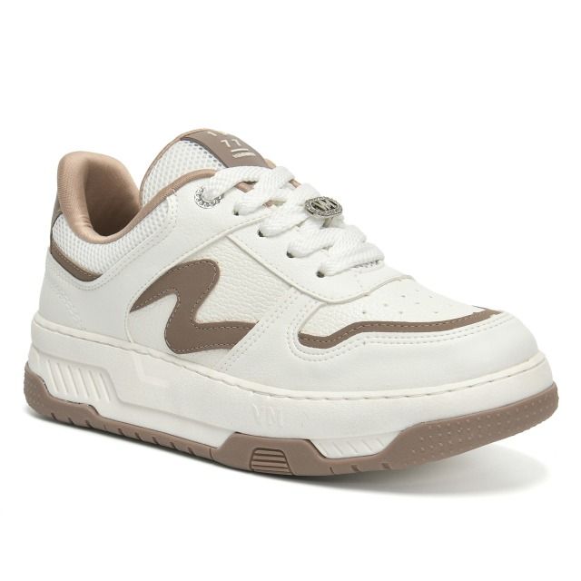 Tênis Via Marte Casual Feminino Cor Off White/Marrom Tênis Via Marte Casual Feminino Cor Off White/Marrom