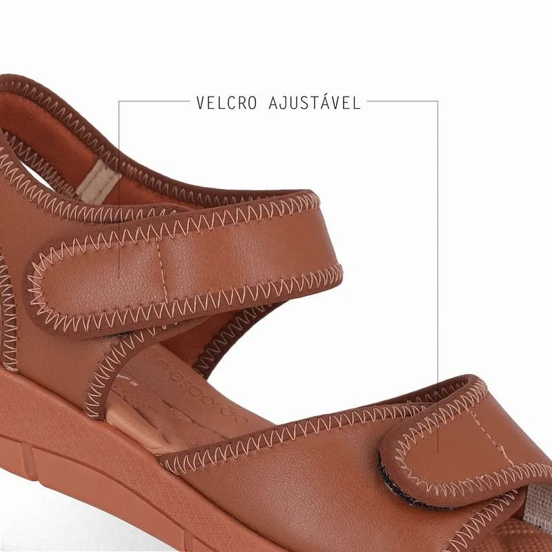 Sandália Piccadilly Papete Esporão Salto Anabela Feminino Cor Ocre Sandália Piccadilly Papete Esporão Salto Anabela Feminino Cor Ocre