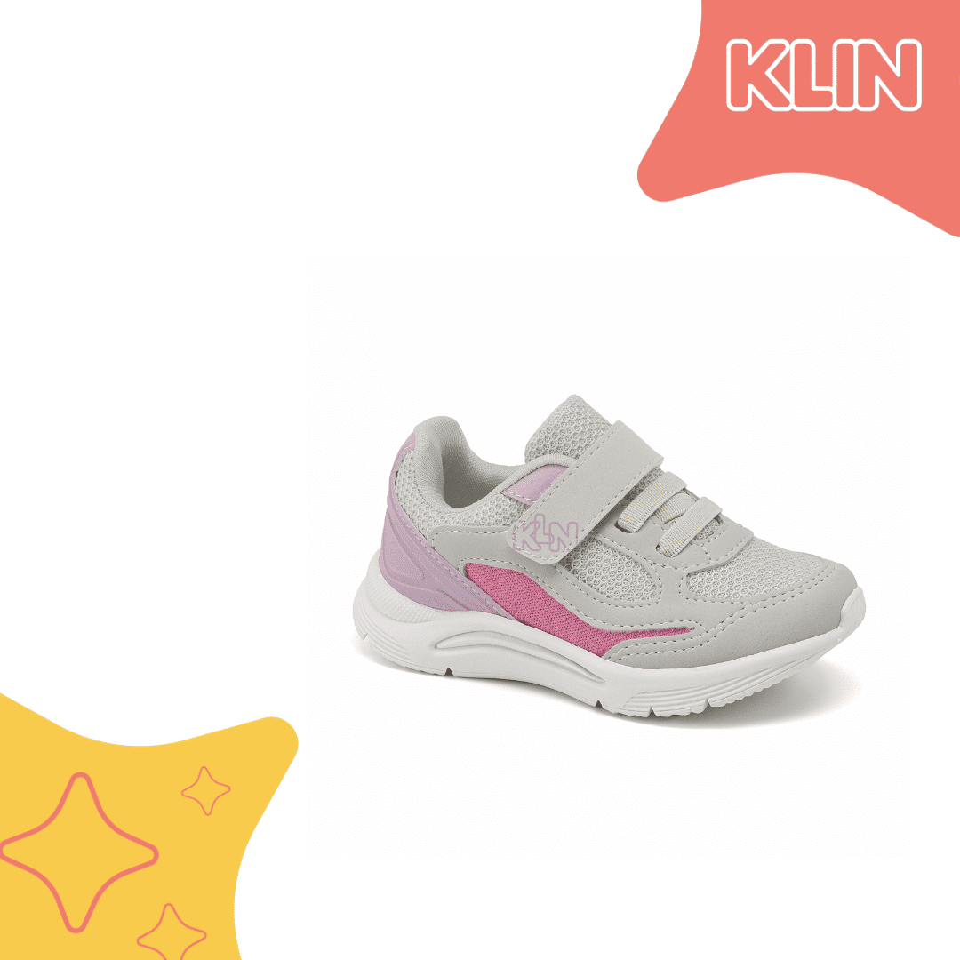 Tênis Klin New Sport Mini Infantil Feminino Cor Gelo