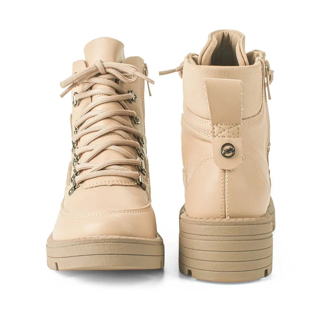 Coturno Dakota Cano Curto Salto Tratorado Feminino Cor Bege Coturno Dakota Cano Curto Salto Tratorado Feminino Cor Bege