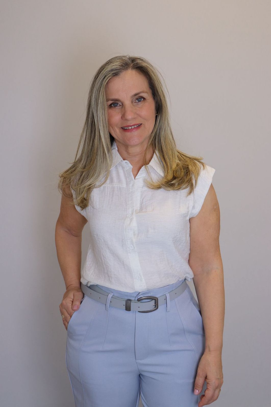 Camisa Maxma Regata Feminina Cor Off White