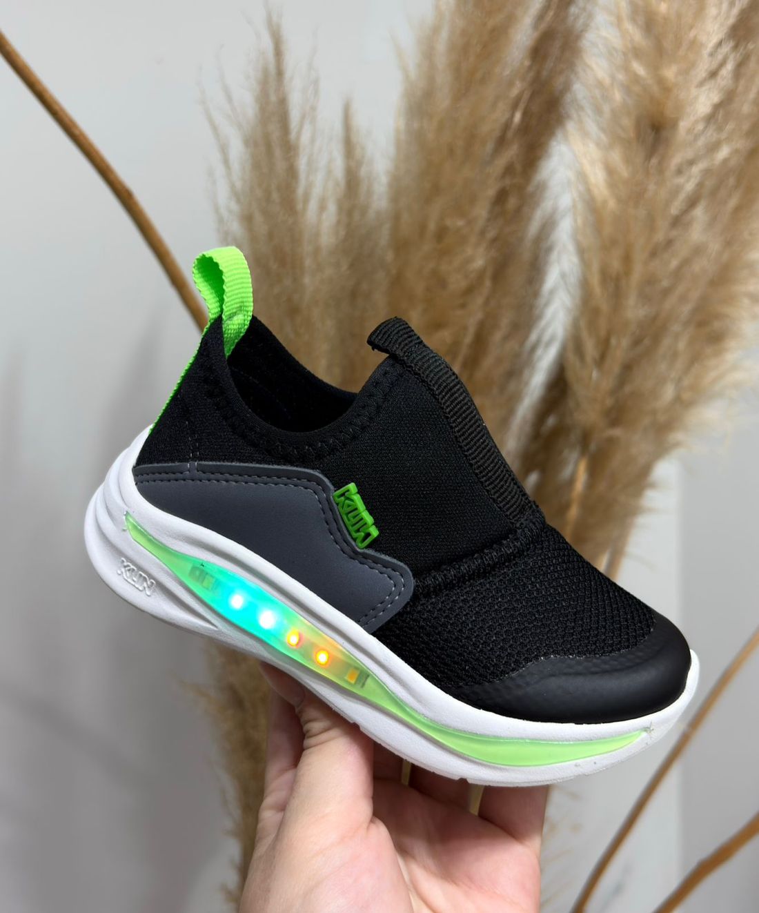 Tênis Klin Flash Led Infantil Cor Preto