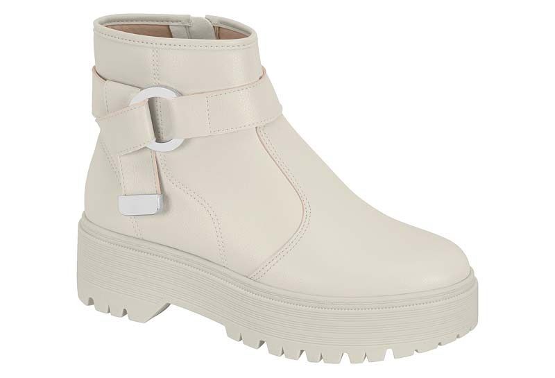 Coturno Moleca Tratorado Feminino Cor Off White Coturno Moleca Tratorado Feminino Cor Off White