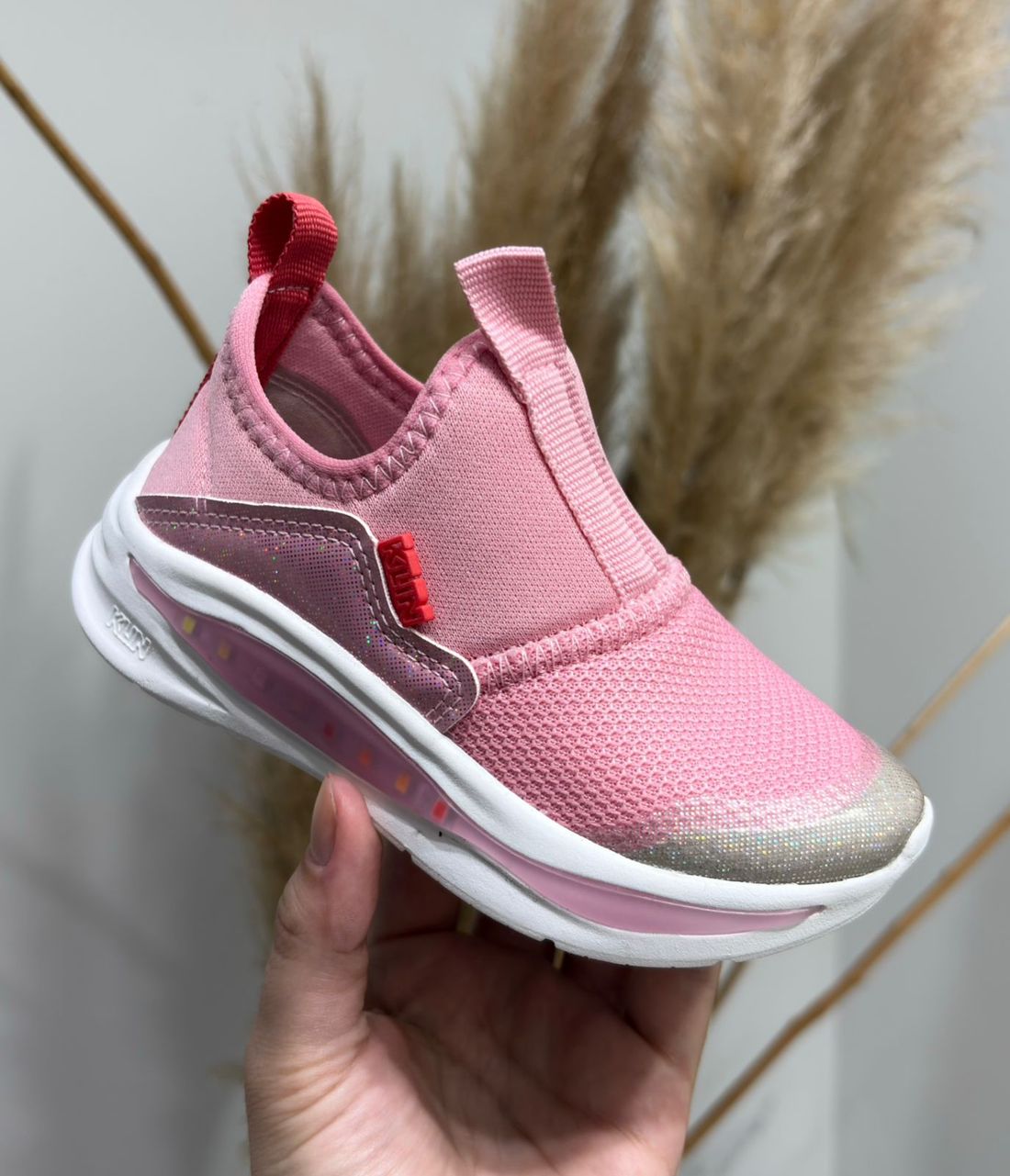 Tênis Klin Flash Led Infantil Cor Rosa