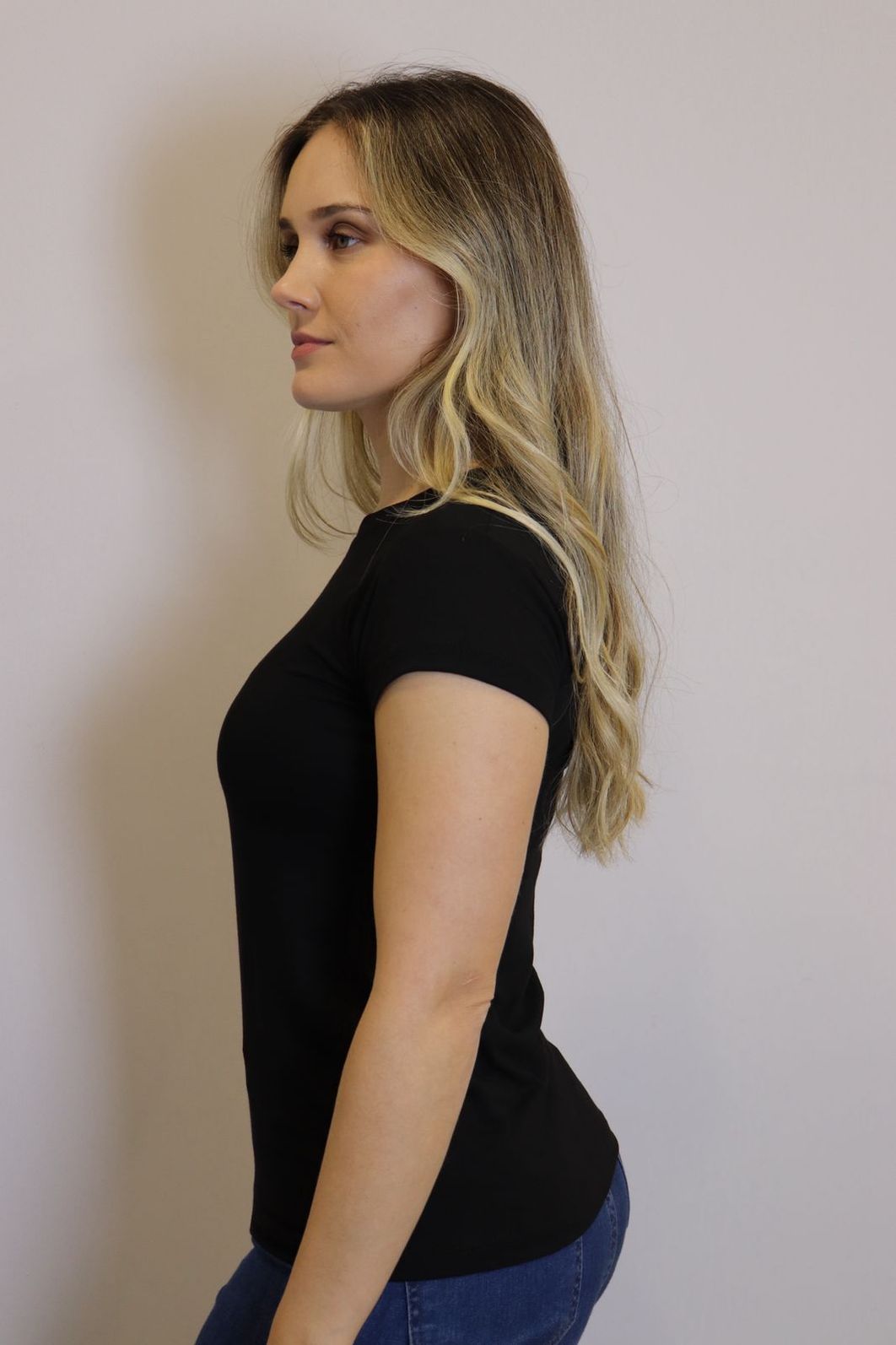 Blusa Lzt Baby Look Viscose Feminino Cor Preto Blusa Lzt Baby Look Viscose Feminino Cor Preto