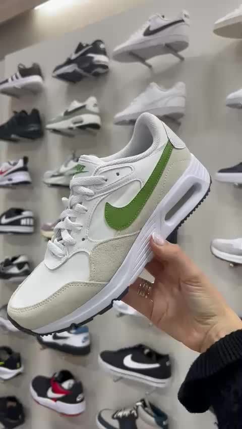NIKE　Air　MAX　ホワイト/グリーン Tênis Nike Air Max Sc Feminino Cor Branco/Verde