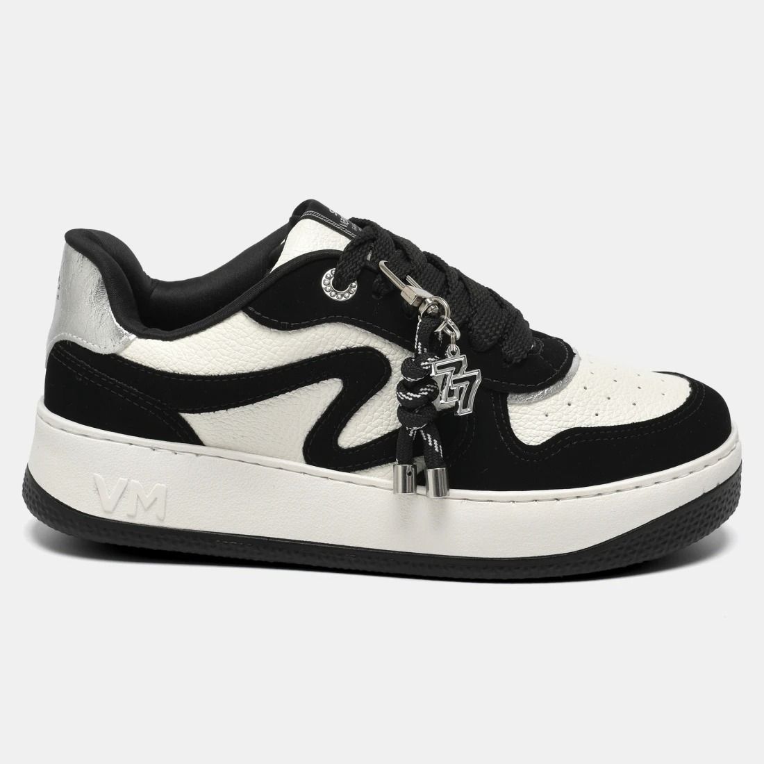 Tênis Via Marte Feminino Cor Branco/Preto Tênis Via Marte Feminino Cor Branco/Preto