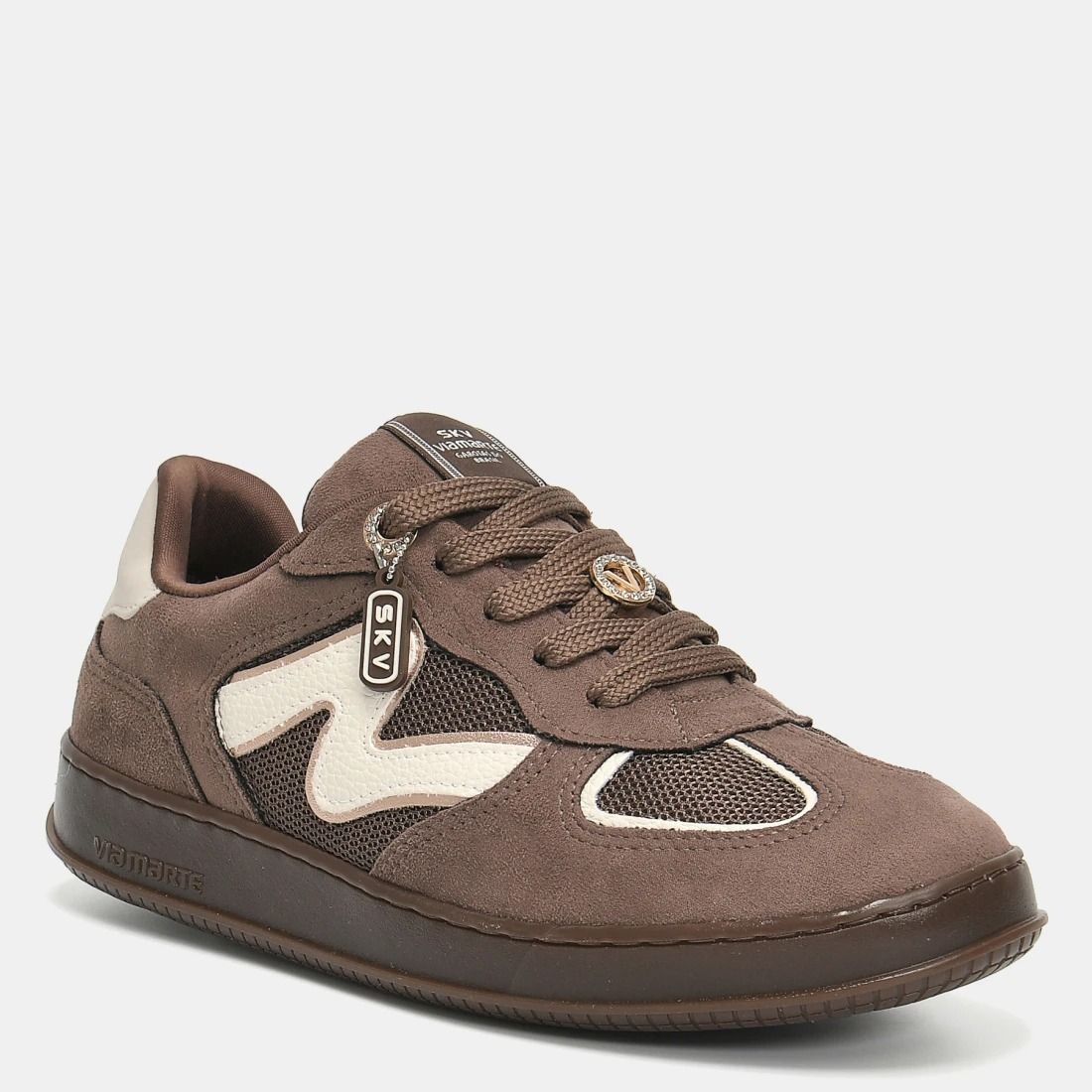 Tênis Via Marte Casual Retrô Feminino Cor Marrom Tênis Via Marte Casual Retrô Feminino Cor Marrom