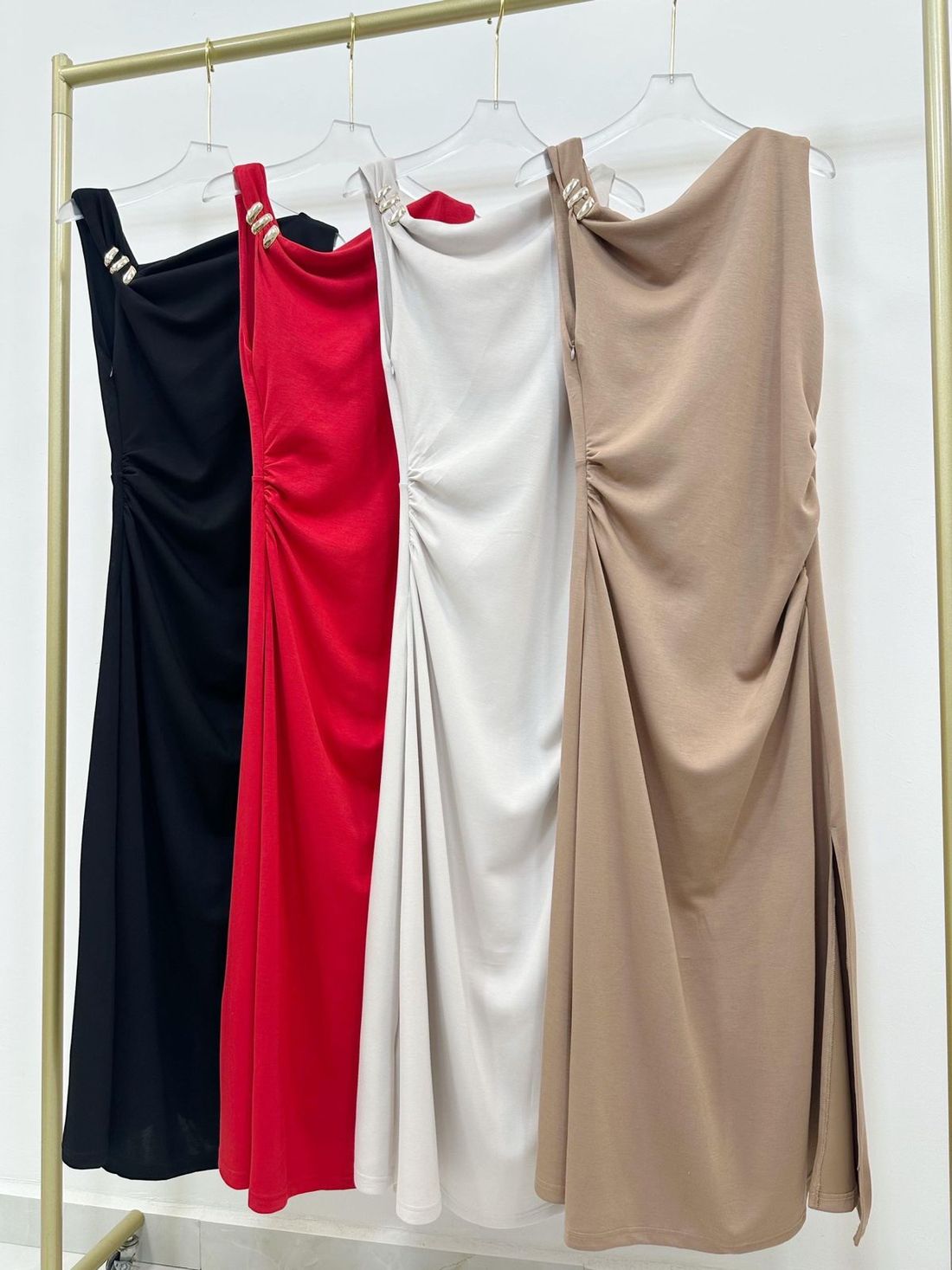 Vestido Bellina Midi Feminino Cor Nude Vestido Bellina Midi Feminino Cor Nude