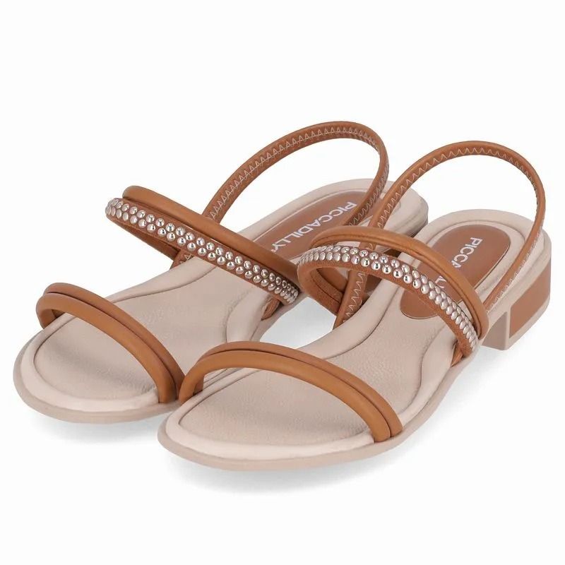 Sandália Piccadilly Salto Baixo Feminino Cor Marrom Mascavo Sandália Piccadilly Salto Baixo Feminino Cor Marrom Mascavo