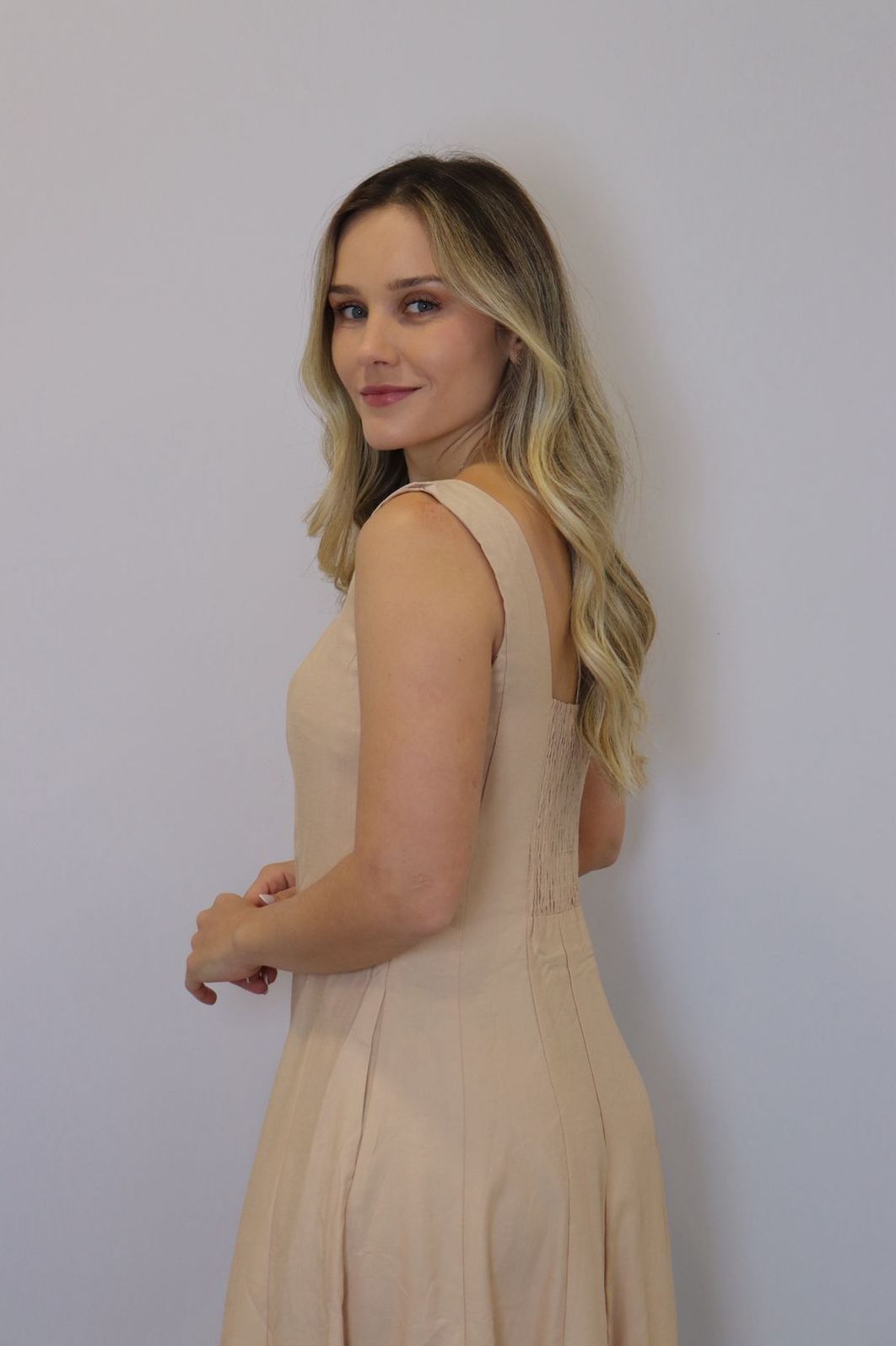 Vestido Bellina Evasê Feminino Cor Nude