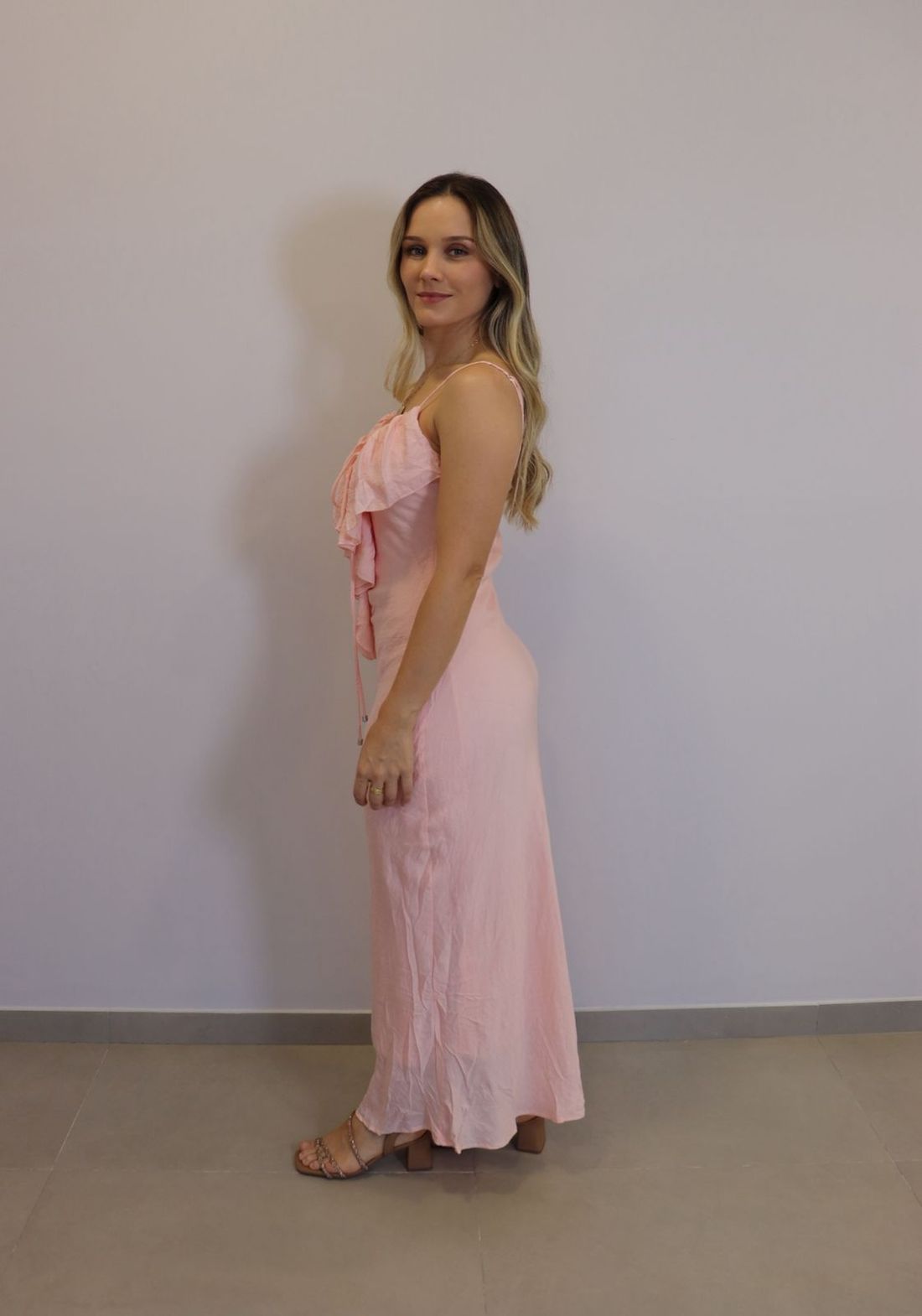 Vestido Longo My Crush Feminino Cor Rosa Vestido Longo My Crush Feminino Cor Rosa