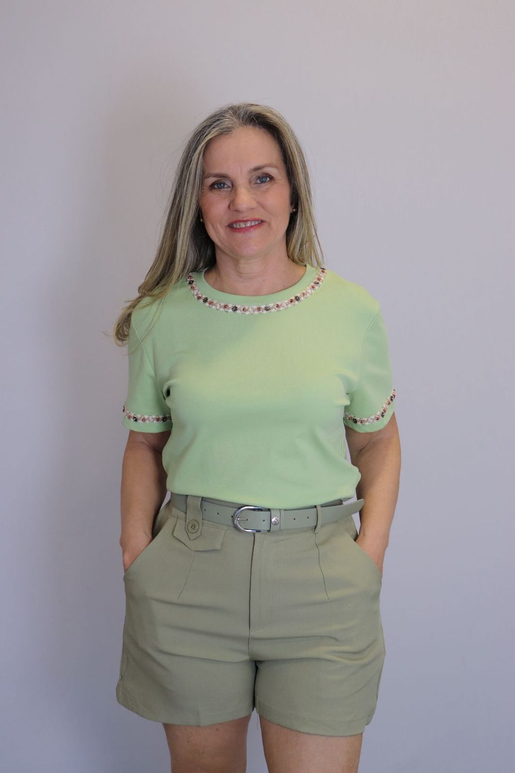 Short Maxma Linho Feminino Cor Verde Short Maxma Linho Feminino Cor Verde