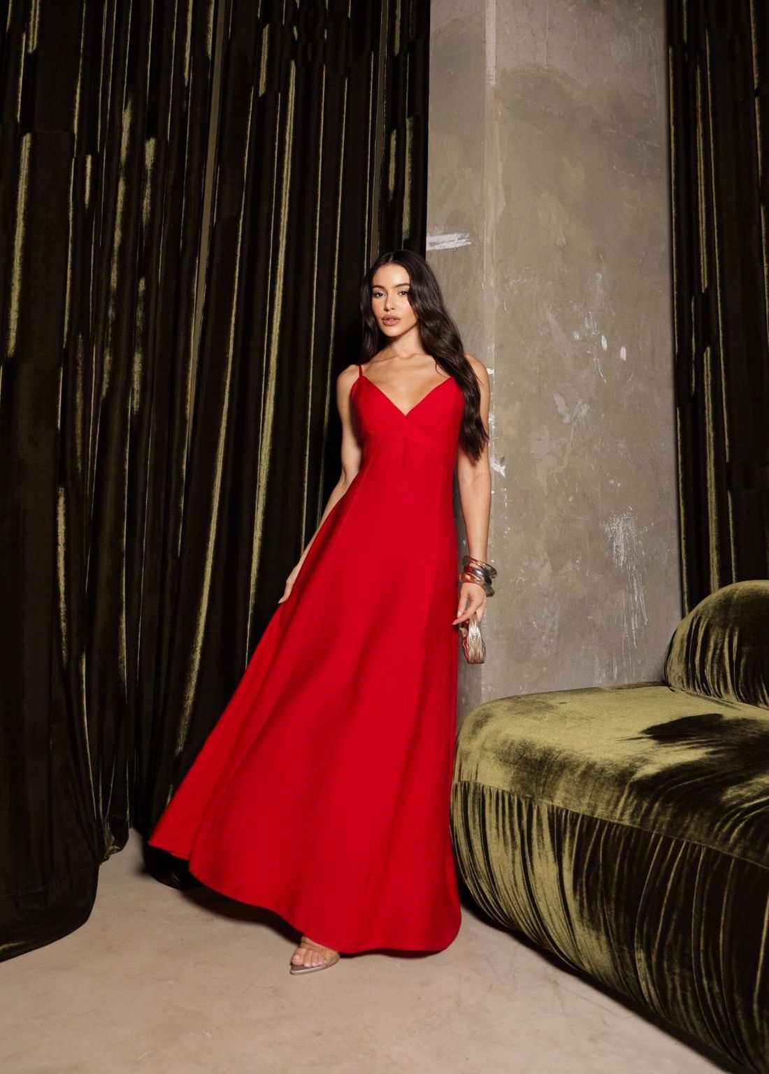 Vestido Bellina Feminino Cor Vermelho Vestido Bellina Feminino Cor Vermelho