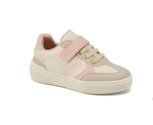Tênis Klin Sky Infantil Feminino Cor Off White/Rosa/Cinza