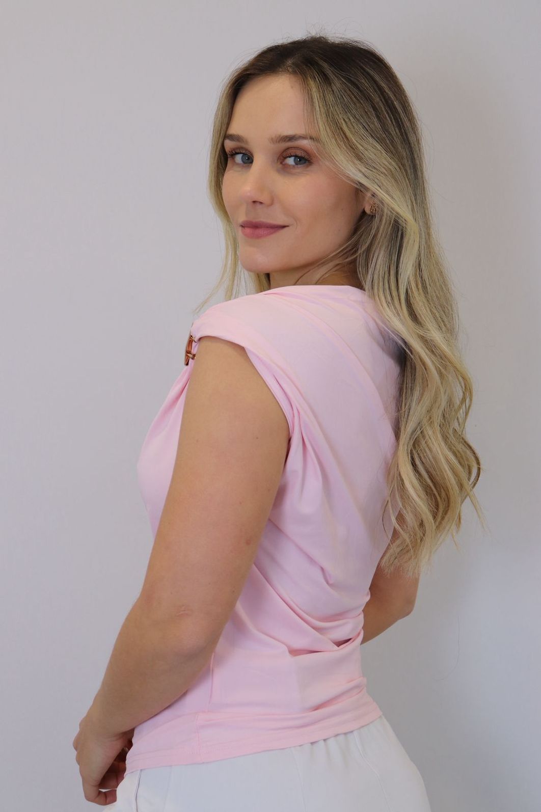 Blusa Bellina Feminina Cor Rosa