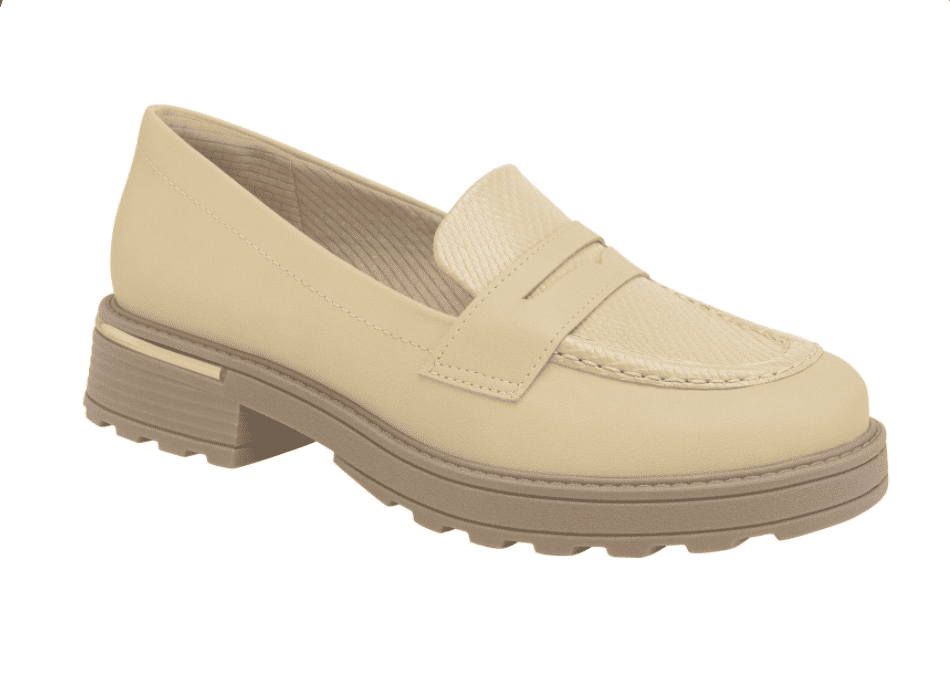 Mocassim Loafer Picadilly Feminino Cor Nude Brulee Mocassim Loafer Picadilly Feminino Cor Nude Brulee