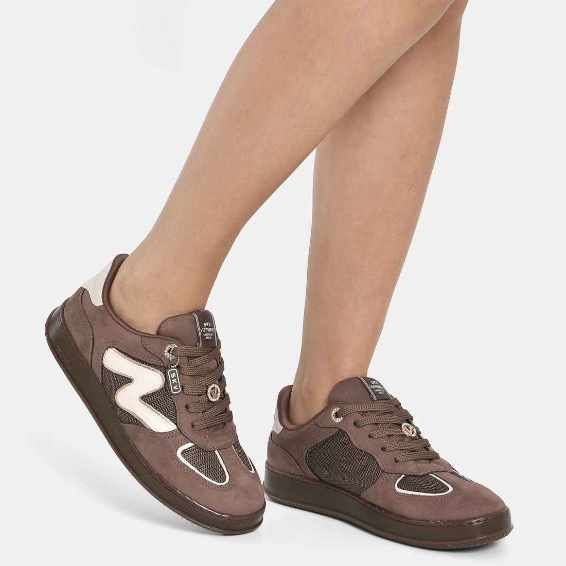 Tênis Via Marte Casual Retrô Feminino Cor Marrom Tênis Via Marte Casual Retrô Feminino Cor Marrom