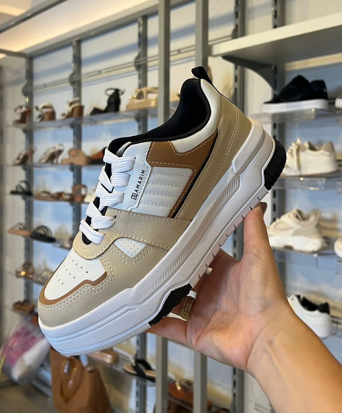 Tênis Ramarim Casual Feminino Cor Mocca