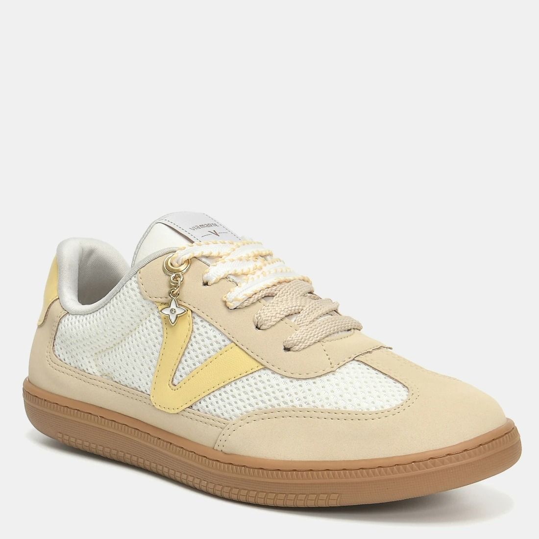 Tênis Via Marte Retrô Cadarço Duplo Feminino Cor Bege
