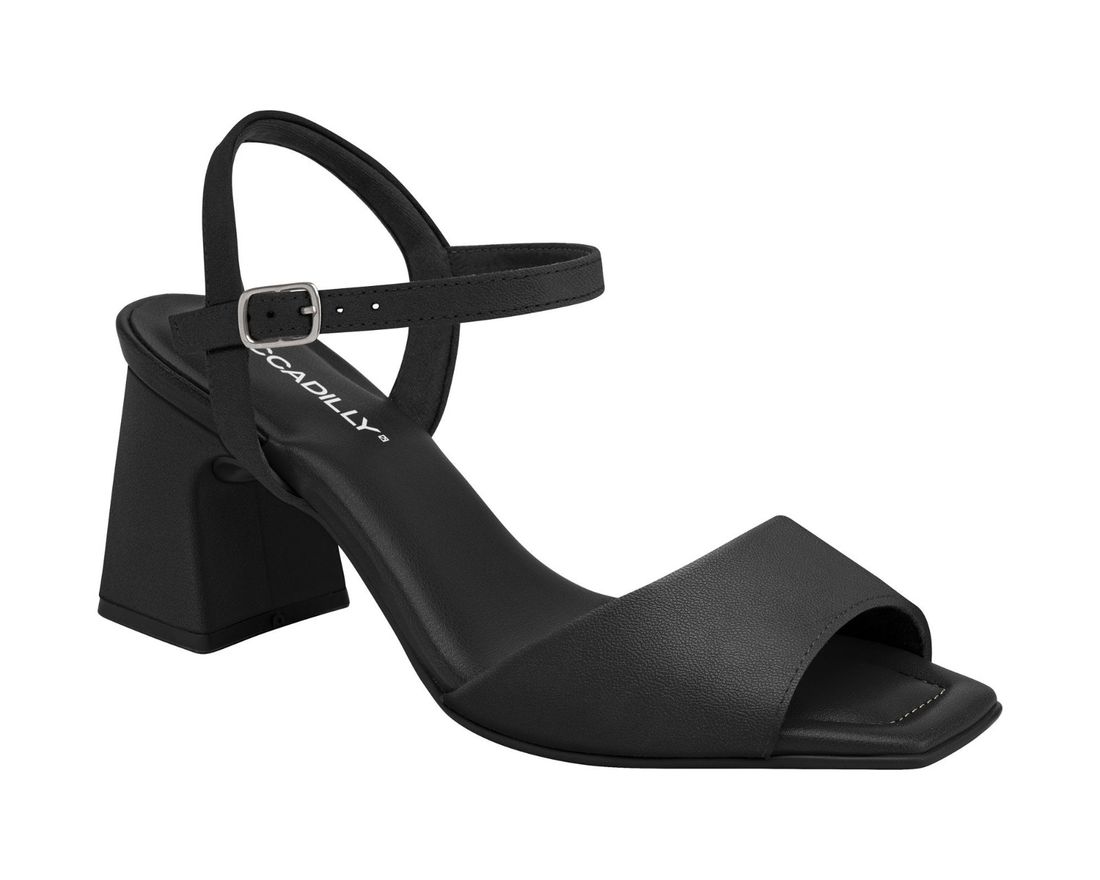 Sandália Piccadilly Salto Médio Feminino Cor Preto Sandália Piccadilly Salto Médio Feminino Cor Preto