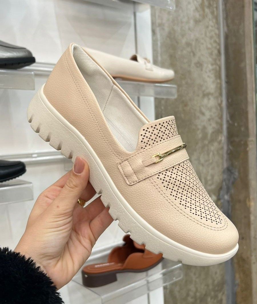 Tênis Piccadilly Slip On Feminino Cor Nude Brulee Tênis Piccadilly Slip On Feminino Cor Nude Brulee