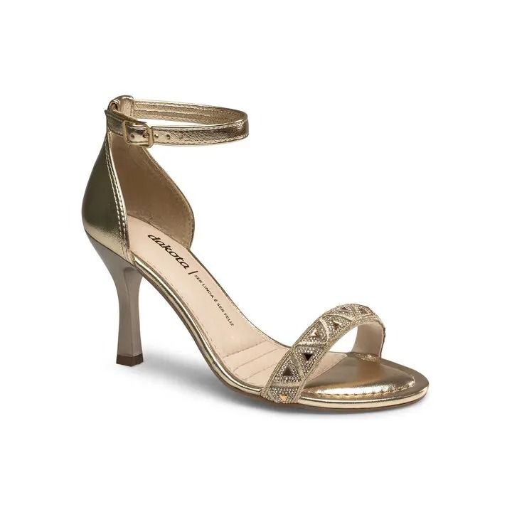 Sandália Dakota Salto Fino Feminino Cor Dourado Sandália Dakota Salto Fino Feminino Cor Dourado