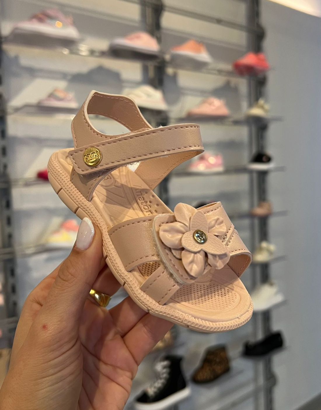 Sandália Papete Klin Tic Tac Infantil Feminino Cor Rosa