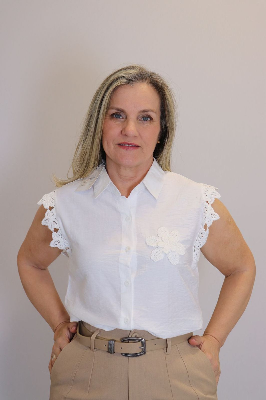 Camisa Maxma Regata Feminina Cor Off White Camisa Maxma Regata Feminina Cor Off White