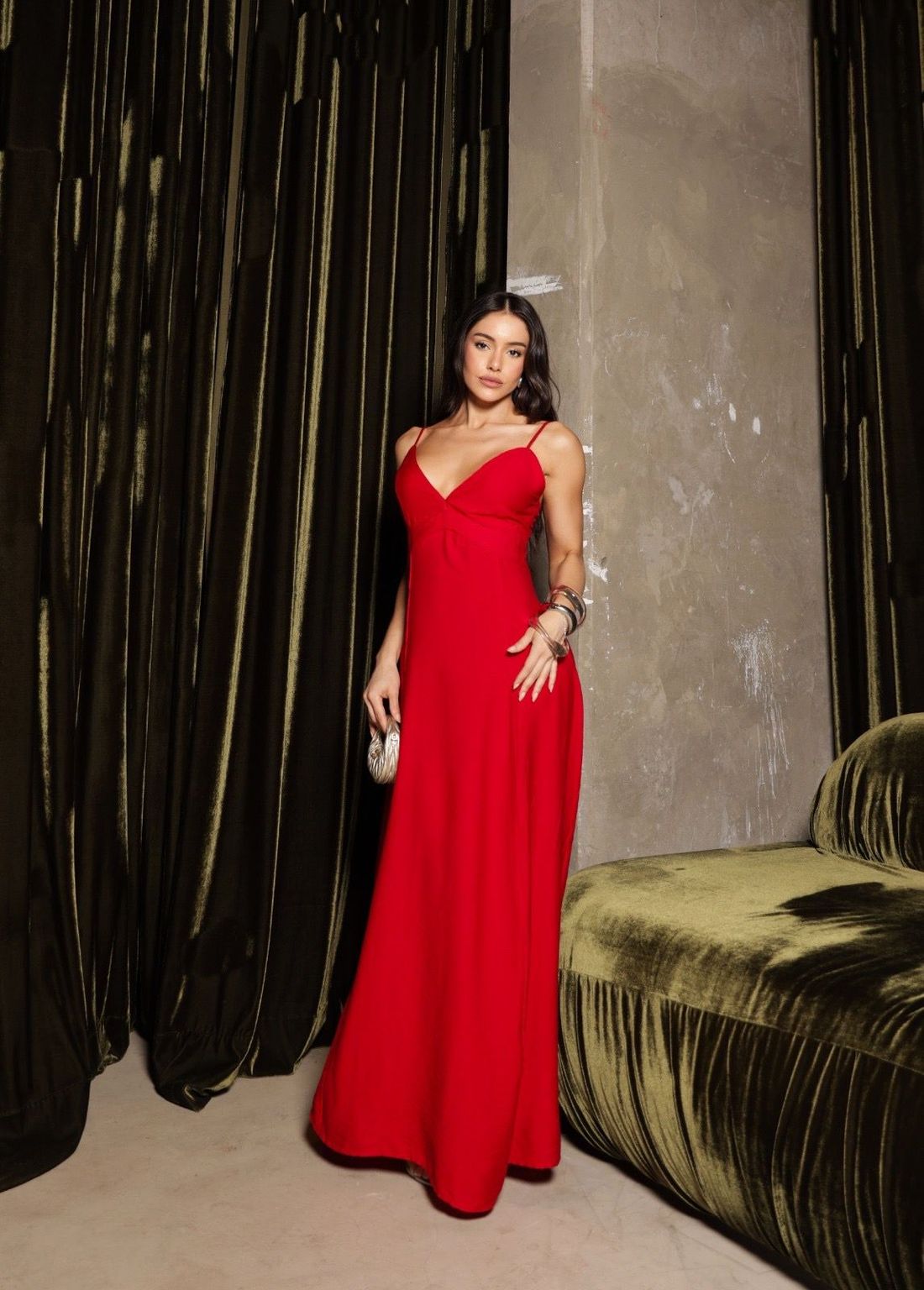 Vestido Bellina Feminino Cor Vermelho Vestido Bellina Feminino Cor Vermelho