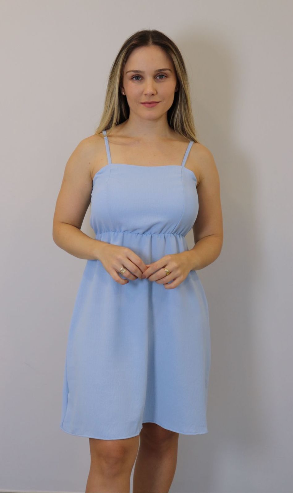 Vestido Kodos Curto Feminino Cor Azul Vestido Kodos Curto Feminino Cor Azul