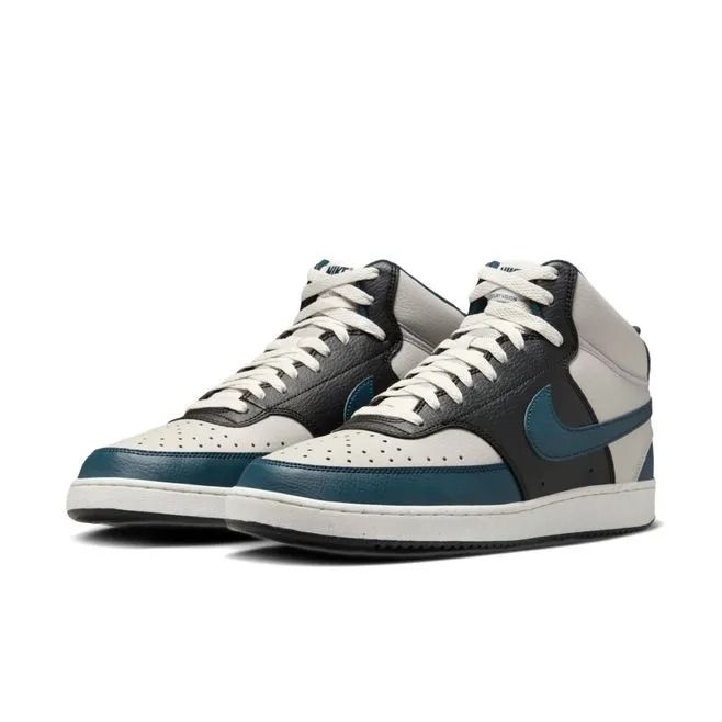 Tênis Nike Court Vision Mid Masculino Cor Preto/Bege/Azul Off White Tênis Nike Court Vision Mid Masculino Cor Preto/Bege/Azul Off White